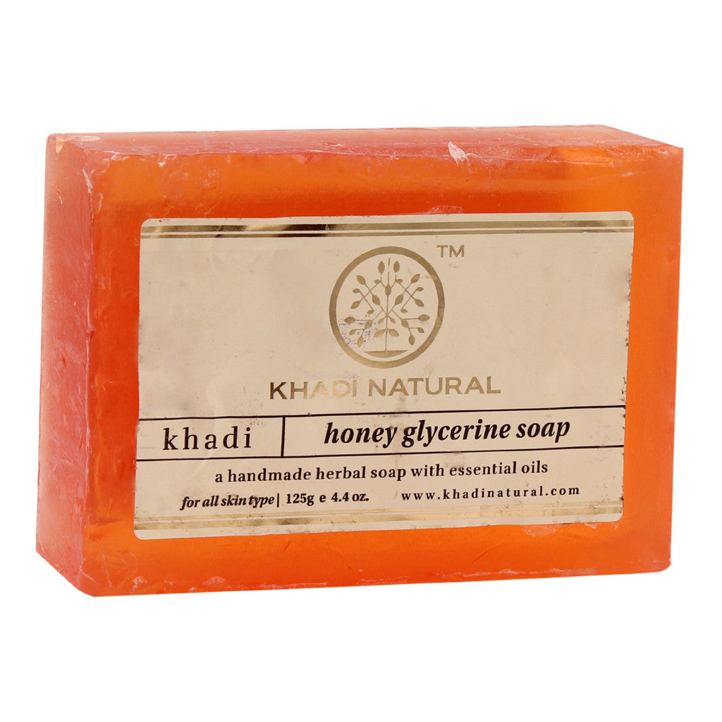 Soaps - Khadi Natural Honey Glycerine Soap 125gm
