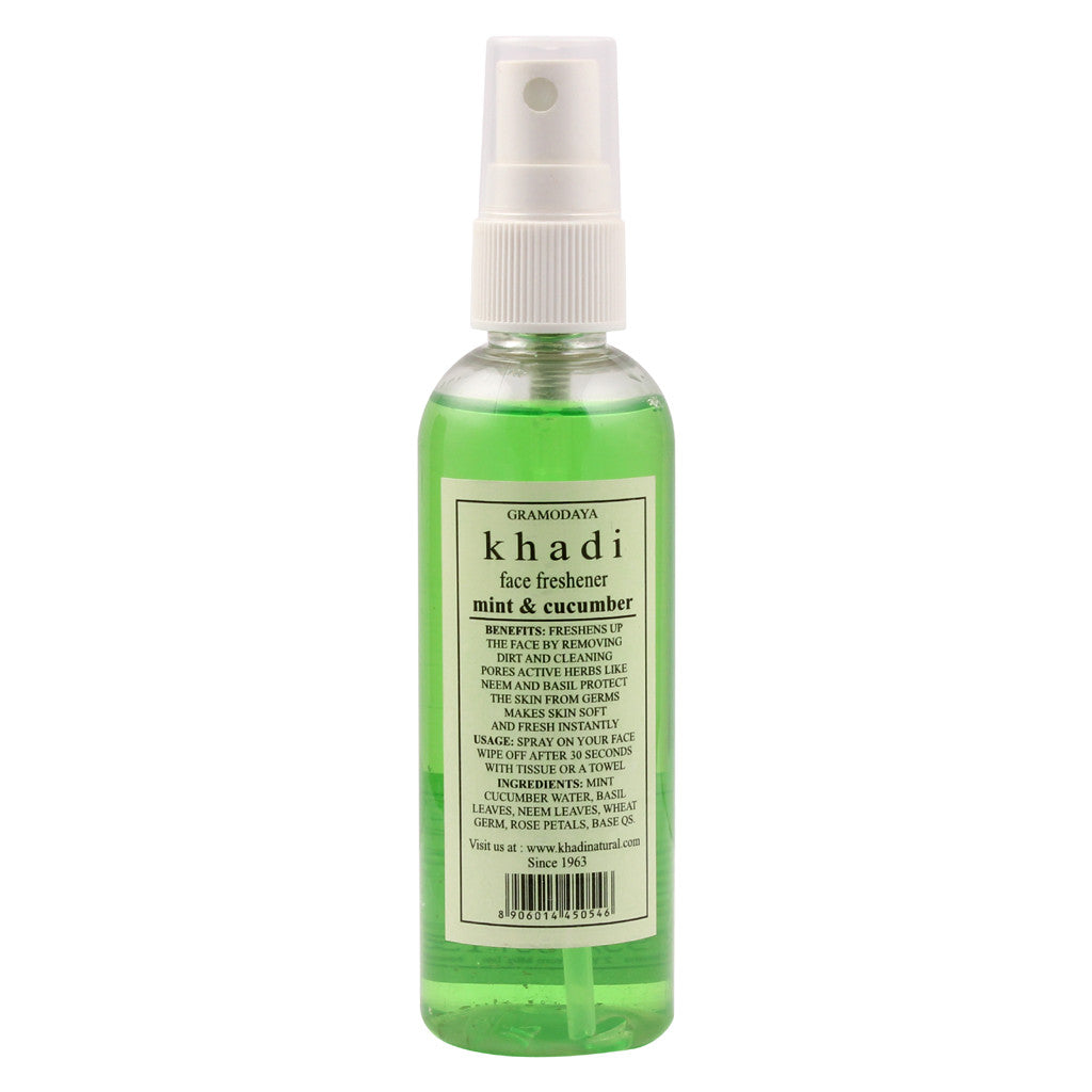 Face Care - Khadi Natural Mint And Cucumber Face Spray 100ml