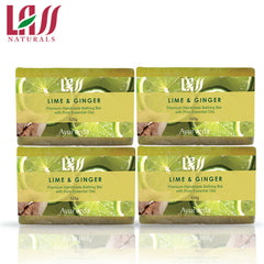 Lass Naturals Lime & Ginger Soap -(Pack of 4)