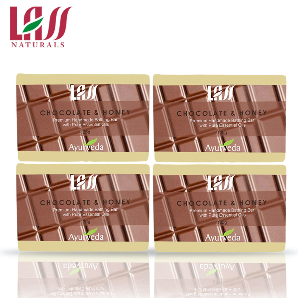 Lass Naturals Chocolate & Honey Soap -(Pack of 4)