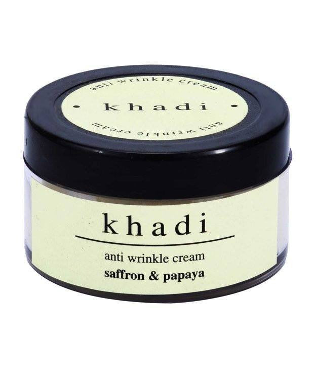Face Pack - Khadi Natural Saffron & Papaya Anti Wrinkle Face Pack 50gm