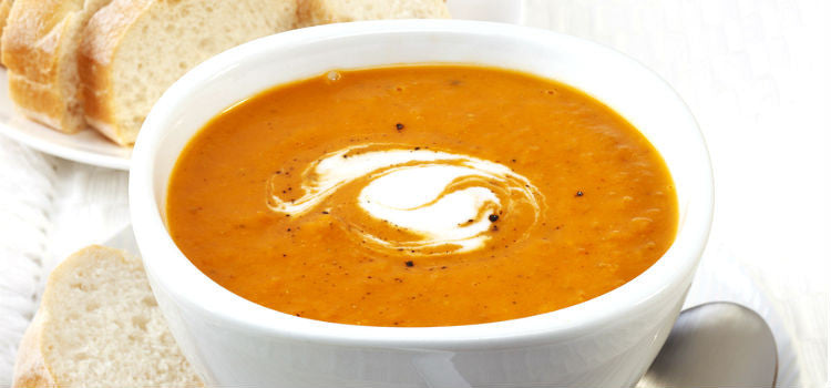Stay happier with a bowl of creamy pumpkin soup