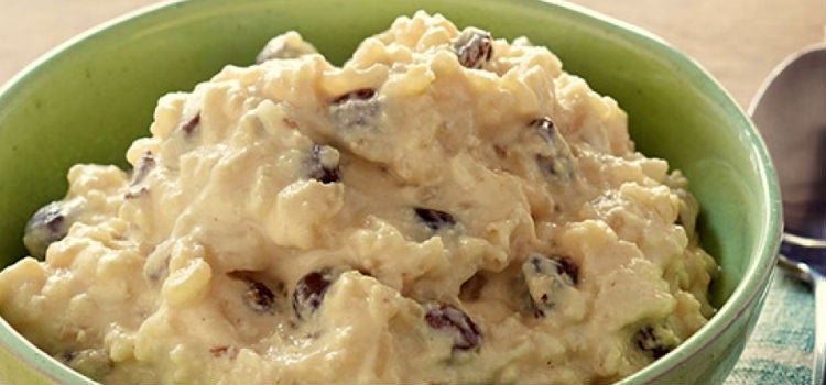 Relish a healthy weight gain in toddlers with golden raisin rice pudding