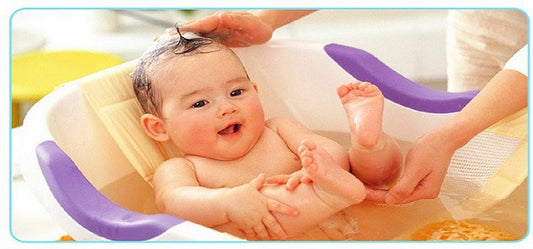 Baby baths made easy: Use lotions to scratch off the dryness