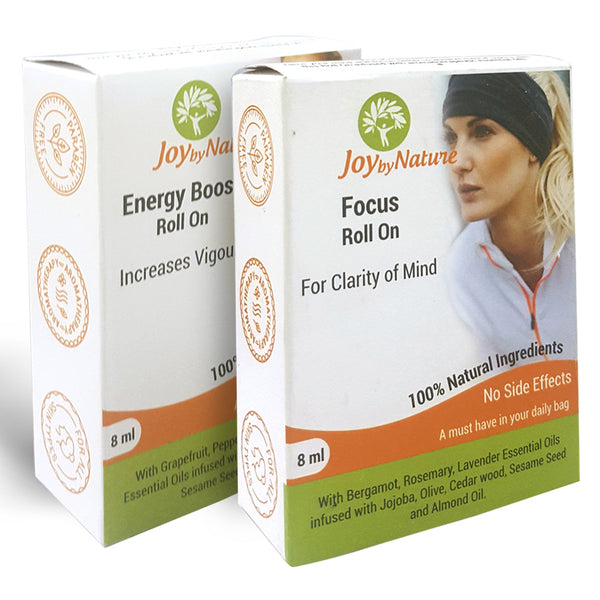 Joybynature Energy Boost And Focus Roll On Combo