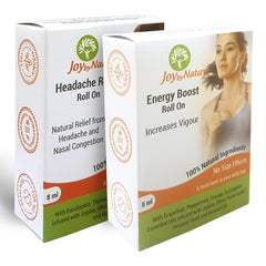 Joybynature Headache Relief And Energy Boost Roll On Combo