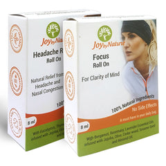 Joybynature Headache Relief Focus Roll On Combo