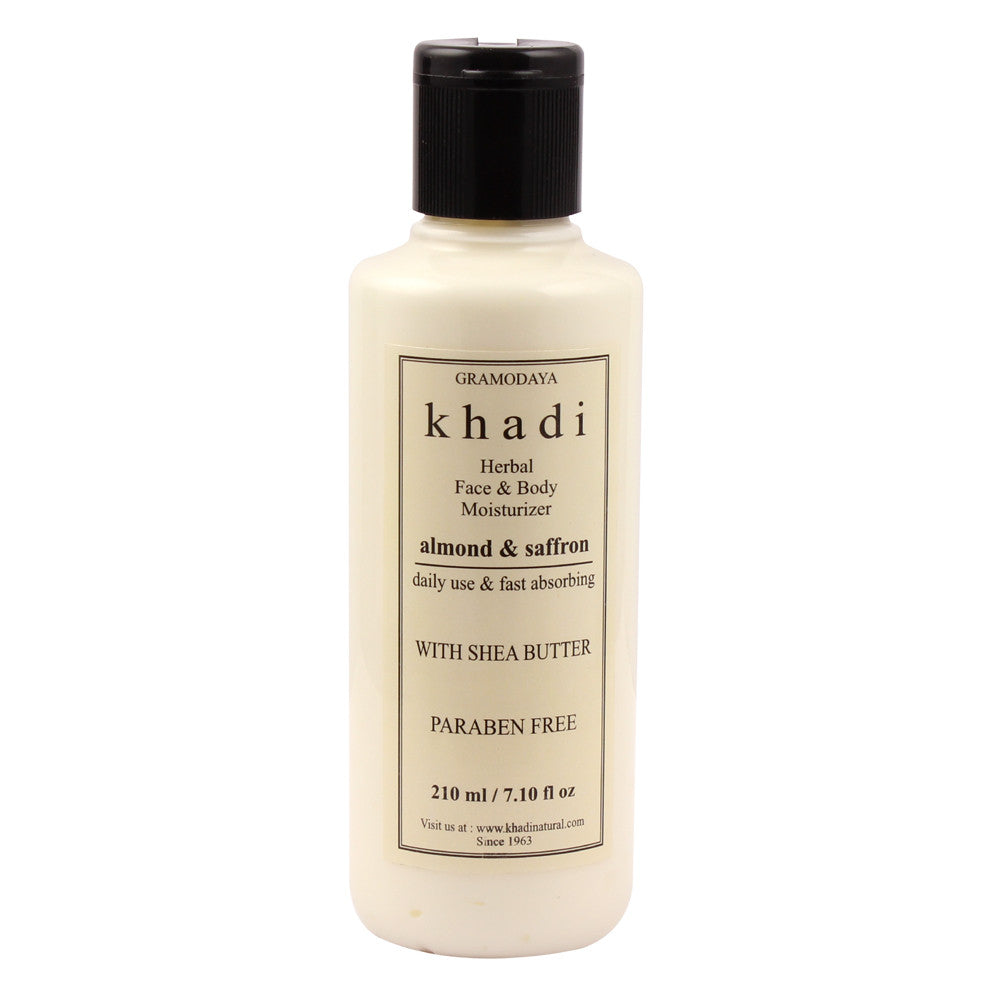 Moisturizer - Khadi Natural Almond & Saffron Moisturizer Paraben Free 210ml