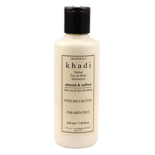 Moisturizer - Khadi Natural Almond & Saffron Moisturizer Paraben Free 210ml