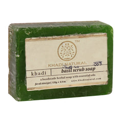 Soaps - Khadi Natural Basil Scrub Soap 125gm