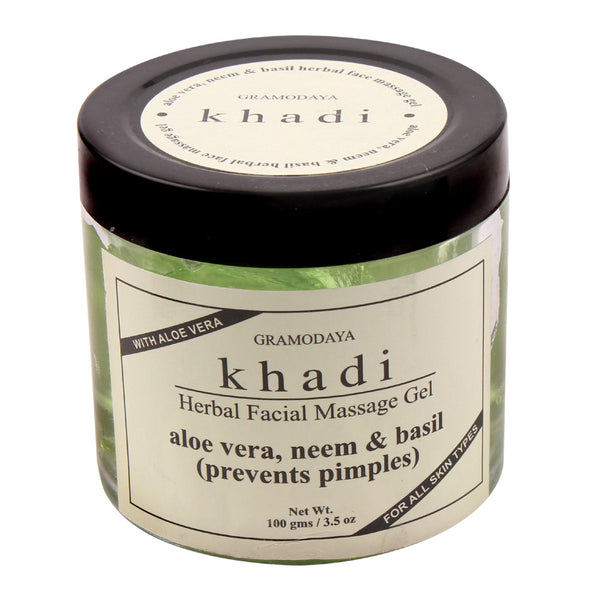 Face Care - Khadi Natural Face Massage Aloevera, Neem & Basil Gel 100gm