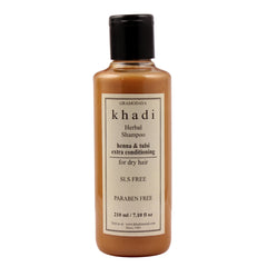 Khadi Natural Herbal Henaa Tulsi Extra Conditioning Shampoo Sls & Paraben Free 210ml