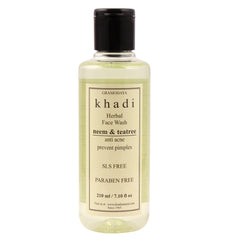 Khadi Natural Neem Teatree & Basil Face Wash Sls & Paraben Free 210ml