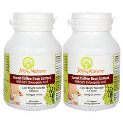 Joybynature Green Coffee Bean Extract With 50% CGA 600mg - 60 Capsule (Pack of 2)