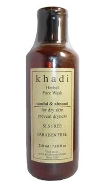 Khadi Natural Sandal & Almond Face Wash Sls & Paraben Free 210ml