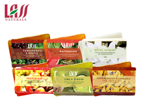 Lass Naturals Assorted Bath Soap Combo (Pack Of 6)