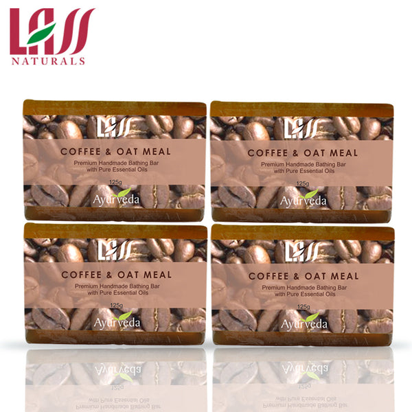 Lass Naturals Coffee & Oat Meal Soap -(Pack of 4)