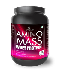 Nutriley Amino Mass - Body Weight / Muscle Gainer Whey Protein Supplement  (1 KG)