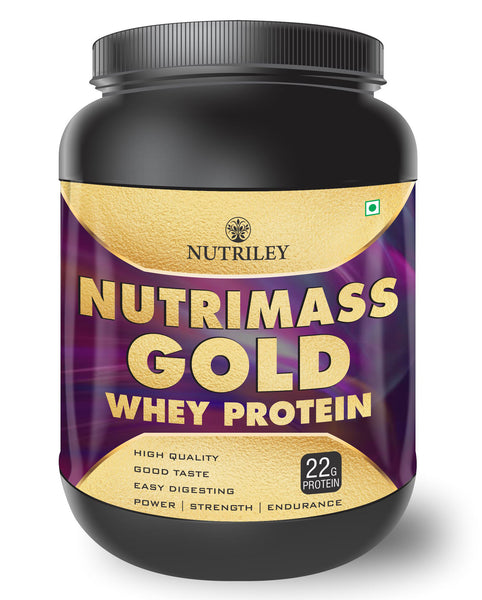 Nutriley Nutrimass Gold - Body/Muscle Gainer Whey Protein Supplement (1 KG)