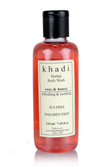 Body Wash - Khadi Natural Rose And Honey Body Wash Sls & Paraben Free 210ml