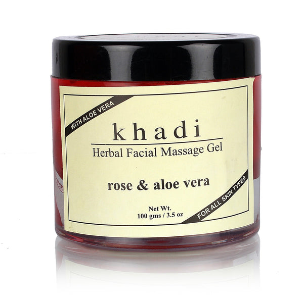 Face Care - Khadi Natural Rose & Aloevera Face Massage Gel 100gm
