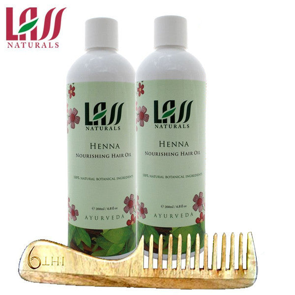 Lass Naturals Henna Oil & Neem Combs