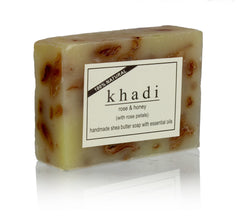 Soaps - Khadi Natural Rose & Honey Soap 100gm