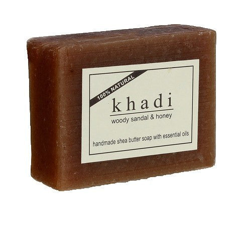 Soaps - Khadi Natural Woody Sandal & Honey Soap 100gm